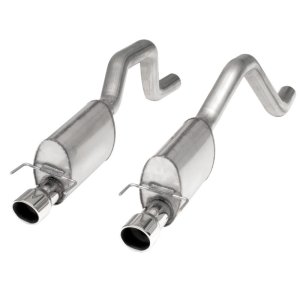Chevrolet Corvette Performance Exhaust - Rear - Stainless Works - Axle Back, S-Tube Mufflers, Dual 4in Rolled Edge Tips - `06-`13